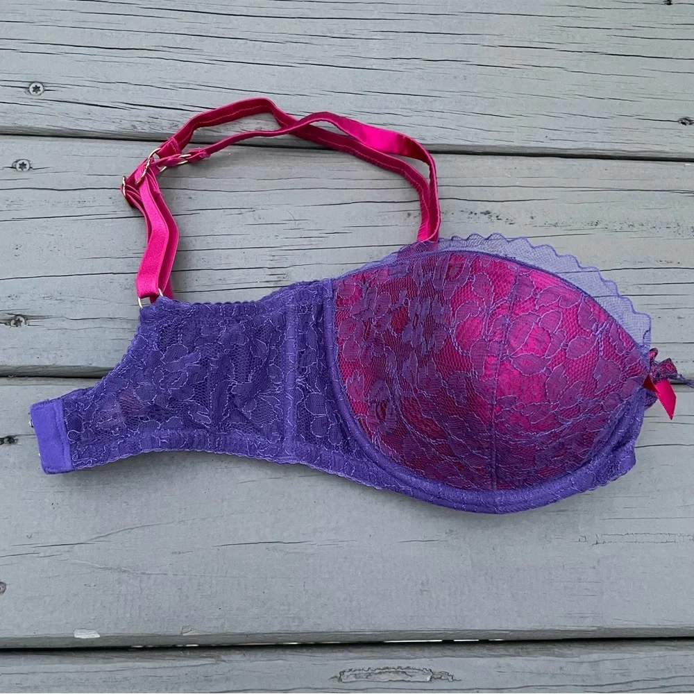 Agent Provocateur Hyacinth Bra Purple Pink size 34 DD